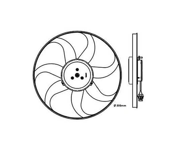 Eletroventilador Volkswagen Fox Gol Saveiro Spacefox Voyage G5 Com Ar EMM2021AVW