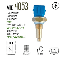 Sensor de Temperatura D'água Fiat Brava Ducato Elba Fiorino Palio Siena Volkswagen Gol Parati Polo Quantum MTE4053