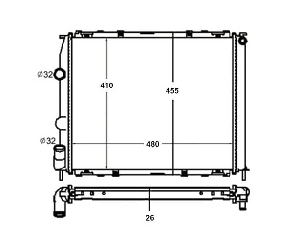 Radiador Renault Kangoo ou Kangoo Express 40-14701.126