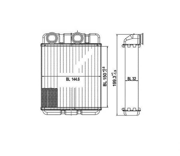Radiador Ar Quente Renault Logan Sandero Duster Ano 2008 a 2013 T3343001MM