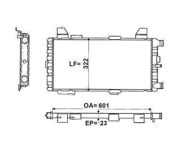 Radiador Ford Escort Volkswagen Apolo TA535001R