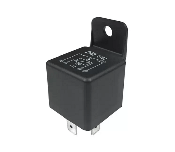 Rele Auxiliar Universal 40a 12v 4 Pinos Com Suporte Dni0102