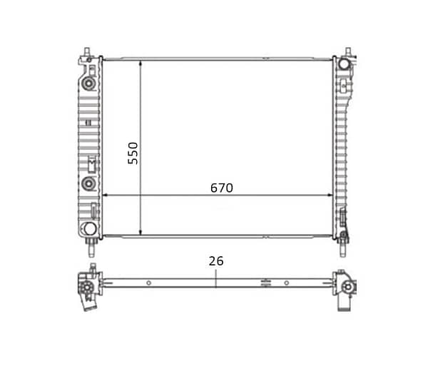 Radiador Chevrolet Captiva 41-13057.126