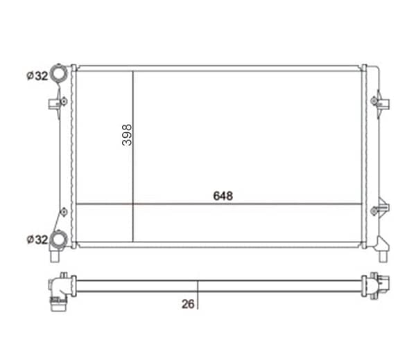 Radiador Volkswagen Jetta BC422136-5550RC