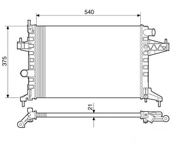 Radiador Chevrolet Corsa Montana Ano 2003 a 2009 12577