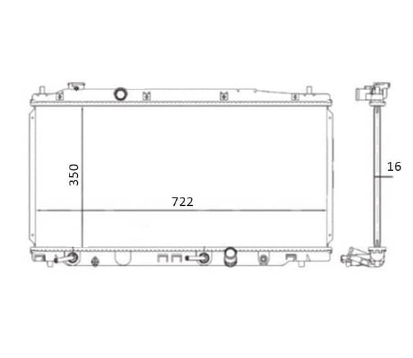 Radiador Honda City Fit Automático Ano 2009 a 2014 242019-AT
