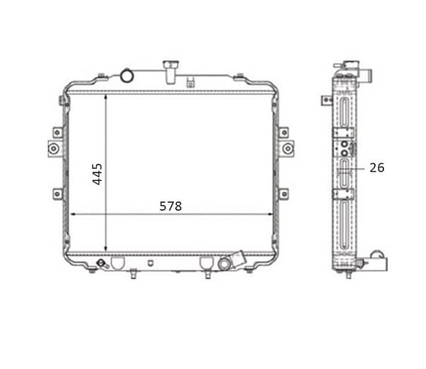 Radiador Hyundai HR Ano 2005 a 2012 242334