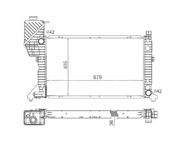 Radiador Mercedes Sprinter 310 312 2.5 Ano 1997 a 2002 40-14078.136