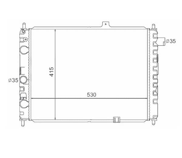 Radiador Chevrolet Monza Ano 1982 a 1990 40-14400.534