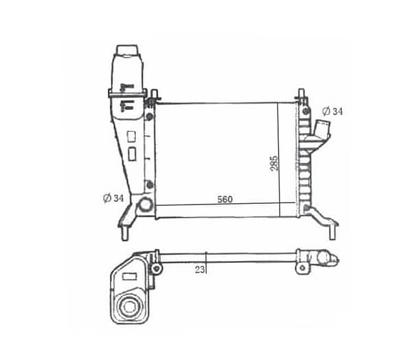 Radiador Chevrolet Celta Com Ar 40-17117.523