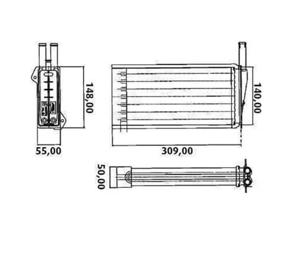 Radiador Ar Quente Ford Escort Verona Vw Logus Pointer 6TT003A