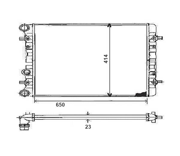Radiador Audi A3 Volkswagen Bora Golf G4 732769R