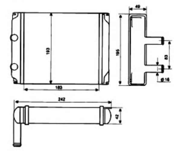 Radiador Ar Quente Chevrolet D-20 D-40 T104001R