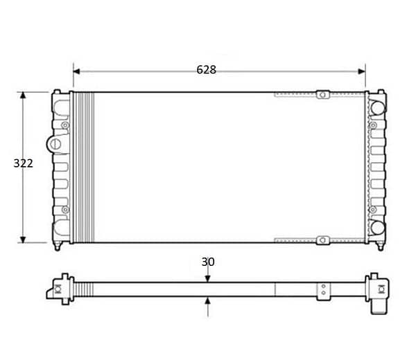 Radiador Seat Cordoba Ibiza Inca Volkswagen Polo 12511