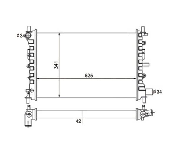 Radiador Ford Escort Volkswagen Logus Pointer Ano 1993 a 1996 40-17052.542