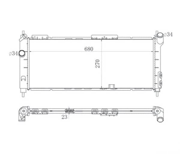 Radiador Chevrolet Corsa Tigra Com Ar Ano 1994 a 2010 40-17100.523