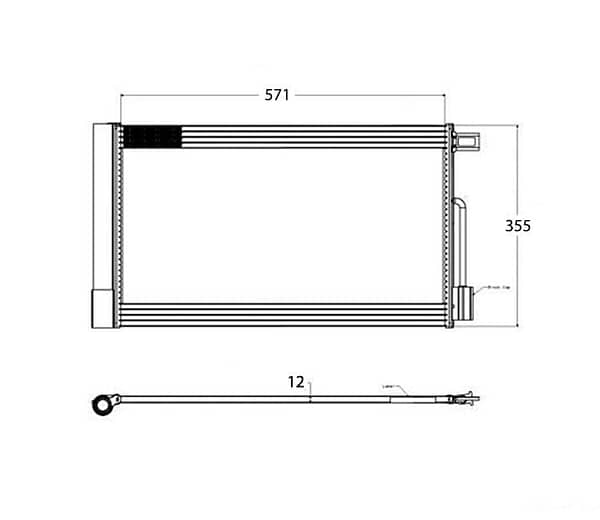 Condensador Chevrolet Agile Montana AC 584 000P